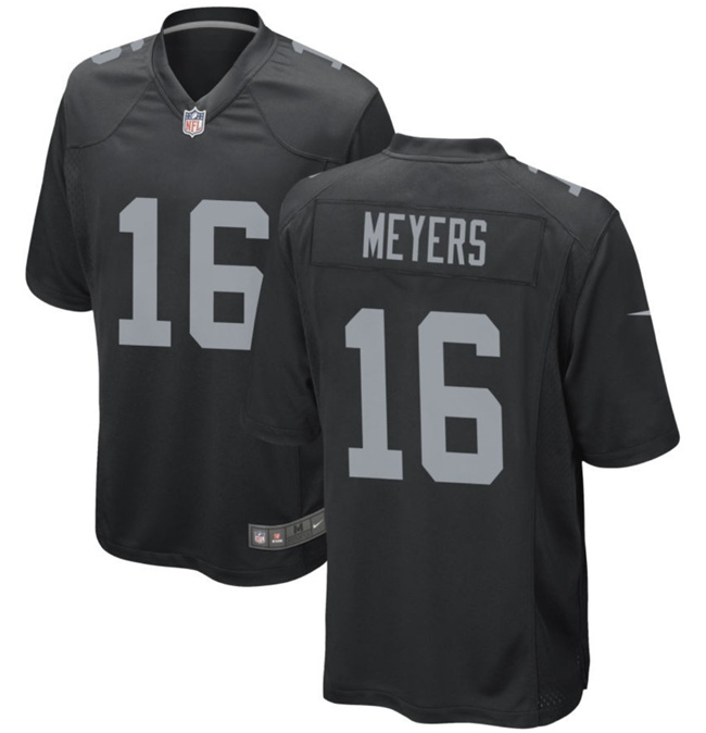Men's Las Vegas Raiders #16 Jakobi Meyers Black Stitched Football Game Jersey